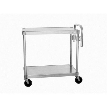 PRAIRIE VIEW INDUSTRIES Prairie View NUC1824 2 Tier Aluminum Utility Carts; 36 x 18 x 24 in. AUC1824